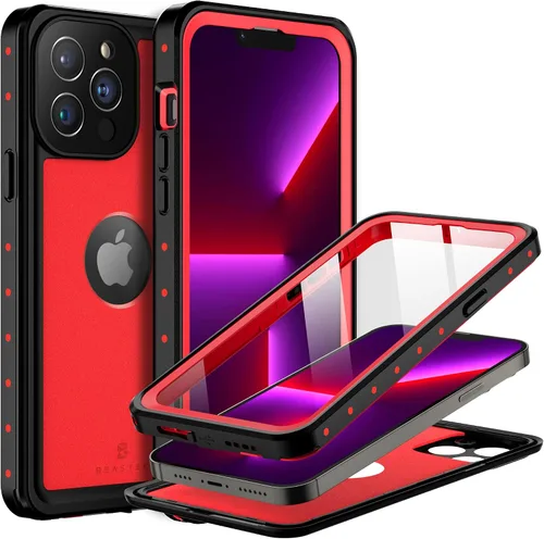 Vista 13 de BEASTEK Funda impermeable para iPhone 13 Mini, serie NRE a prueba de golpes a prueba de polvo bajo el agua IP68 con protector de pantalla integrado