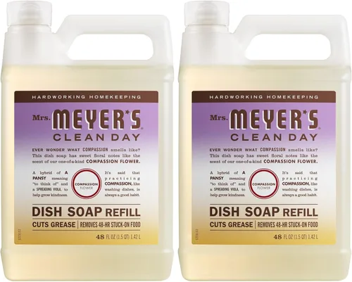 Vista 15 de MRS. MEYER'S CLEAN DAY - Repuesto de jabón líquido para platos, albahaca, 48 onzas líquidas