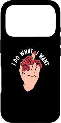 Vista 30 de I Do What I Want Middle Finger Flowers Women Case for iPhone 16