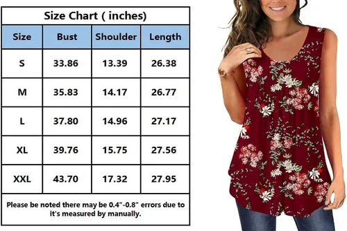 Vista 4 de BeadChica Camisetas sin mangas casuales para mujer, para usar con leggings, túnicas elegantes con botones, blusas Henley de verano