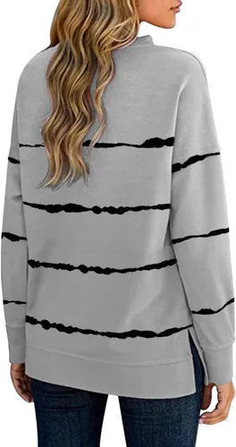 Vista 2 de Sudadera de manga larga con cremallera y bloque de color para mujer
