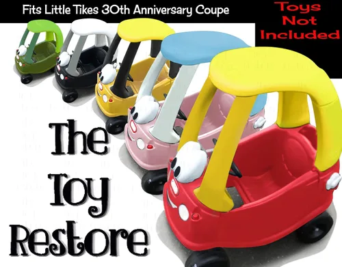 Vista 7 de Toy Restore - Calcomanía de repuesto para Little Tikes 30th Cozy Coupe Car Princess B&W