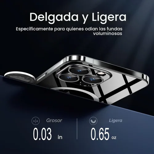 Vista 2 de Funda magnética delgada diseñada para iPhone 13 Pro Max [Compatible con MagSafe], carcasa trasera dura con acabado fino [No se pone amarilla] Funda