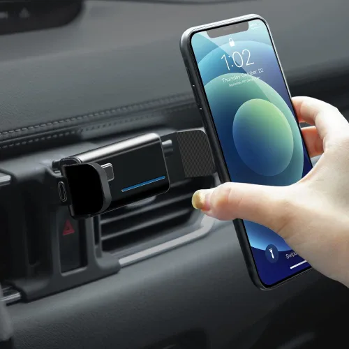 Vista 10 de Beerte Soporte para teléfono compatible con Mazda CX-5 2017 2018 2019 2020 2021, ventilación de aire ajustable, soporte de teléfono celular