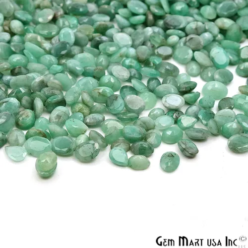 Vista 5 de Piedras sueltas esmeralda, piedras preciosas sueltas, piedras facetadas, piedras preciosas, piedras de ajuste de joyería, piedra natal, 0.236x0.354