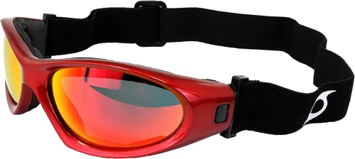 Vista 3 de Hurricane Eyewear 3 pares de gafas de sol de esquí acuático y acuático de categoría 5 para gafas marcos rojos con lente de espejo rojo marcos negros