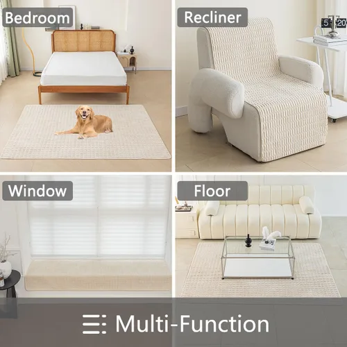 Vista 5 de Muamar Funda para Cama de Perro Protector de Sofá, Fundas de Sofá Impermeables Antideslizantes para Sala de Estar, Fundas de Sofá, Tapete de Sofá
