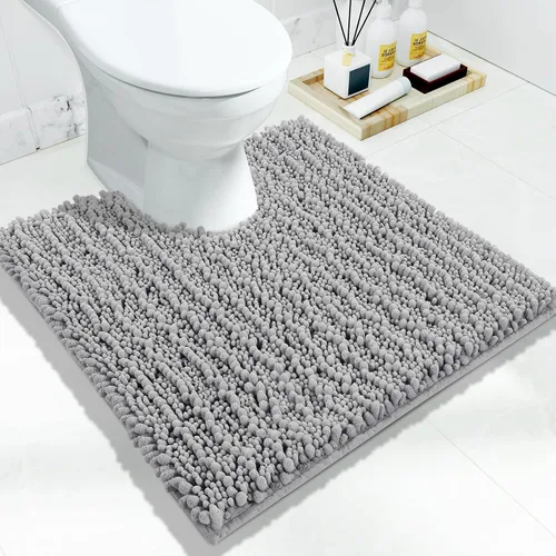 Vista 11 de Yimobra Alfombras de Baño Antideslizantes Lavables - Alfombra de Baño de Chenilla Ultra Suave Absorbente, Alfombra Peluda de Secado Rápido para Negro