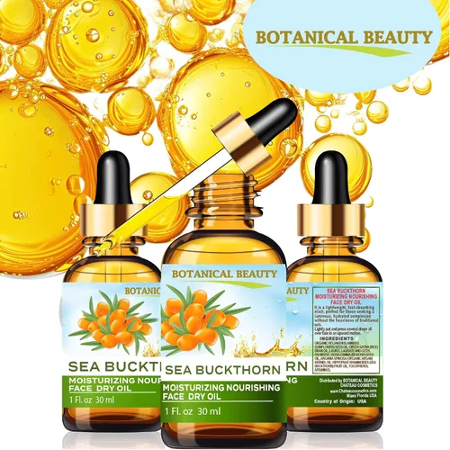 Vista 8 de Botanical Beauty Aceite seco hidratante facial nutritivo 100% natural. Salvado de arroz, rosa mosqueta, argán orgánico, aceite de fruta de espino