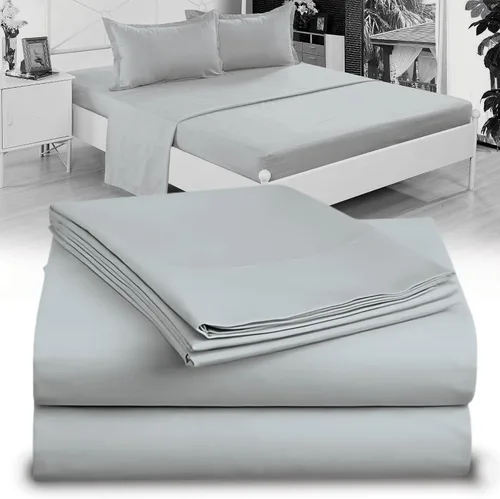 Vista 49 de Juego de Sábanas Twin - Sábanas de Cama Twin de Microfibra Ultra-Suave 1800 - Doble Cepillado - Bolsillos Profundos - Ajuste Fácil - Sin Arrugas Gris