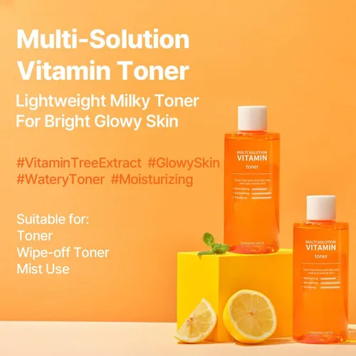 Vista 2 de SWANICOCO KBeauty - Tónico lechoso ligero para hidratación de pieles grasas, cuidado de la piel con agua de árbol vitamínico, triple ácido