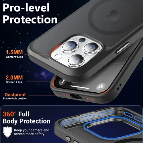Vista 259 de MOCCA - Funda magnética resistente para iPhone XR de 6.1 pulgadas, compatible con MagSafe, funda con protección contra caídas de grado militar