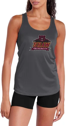 Vista 207 de Camiseta deportiva sin mangas oficial de NCAA Collegiate para mujer, con espalda cruzada, colección con logotipo primario