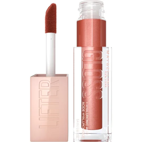 Vista 8 de Maybelline Lifter Gloss, Brillo de Labios Hidratante con Ácido Hialurónico, Alto Brillo para Labios Más Llenos, Perla, Perla Plateada Transparente