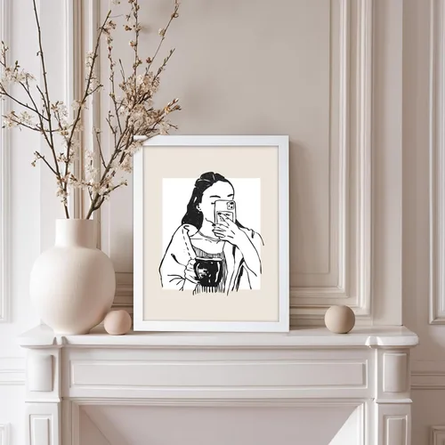 Vista 56 de Poster Master Faces Poster - Retro Women Print - Portrait Art - Sketch Illustration - Abstract Artwork - Woman Design - Chic Boho Design - Great
