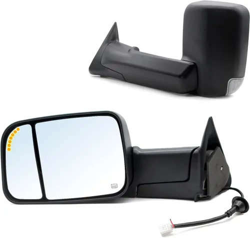 Vista 12 de ReYee Cristal de espejo para 2001 2002 2003 2004 2005 2006 2007 2008 2009 2010 Volkswagen VW Beetle, lado izquierdo del conductor, plano