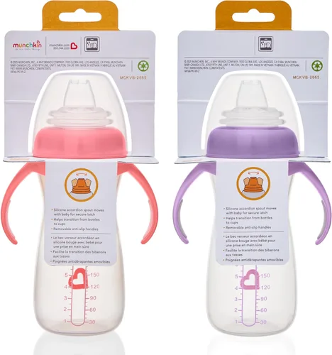 Vista 11 de Munchkin Gentle Transition Baby Sippy Cup, Baby First Sippy - Ayuda a bebés y niños pequeños a pasar de biberones a tazas, a prueba de derrames, 9