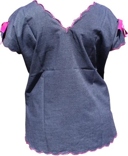 Vista 2 de Blusas Mexicanas Mujer Diseño Flores Hecho en Yucatán México