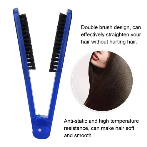 Vista 2 de ZJchao Cepillo para el pelo, cepillo de doble cara, alisador de pelo, alisador antiestático, peine para mujeres y hombres, adecuado para el hogar
