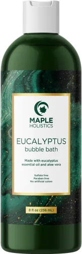 Vista 7 de Jabón de baño de burbujas de eucalipto de alta calidad, baño de burbujas para adultos sin sulfato para mujeres y hombres con aceites esenciales