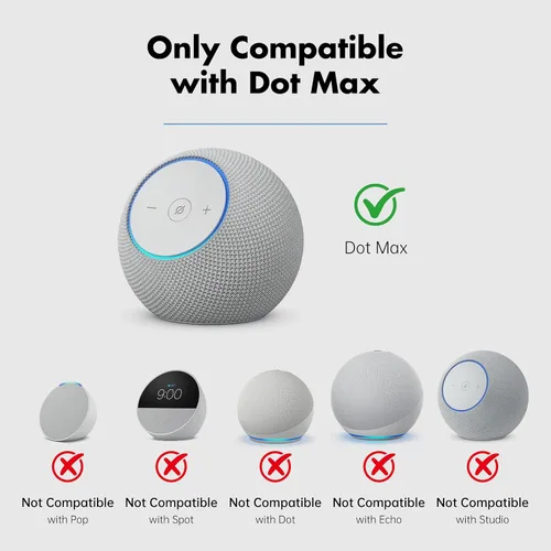 Vista 4 de XLTTYWL Dot Max - Soporte de punto ABS con gestión de cables, soporte de pared premium que ahorra espacio para Eco Dot Max 2025 (blanco)