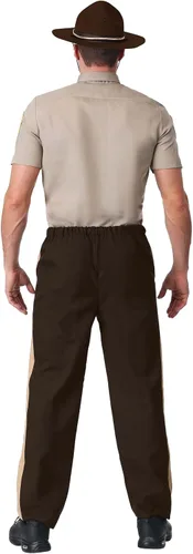 Vista 7 de Disfraz de supersoldados para adultos, disfraz de uniforme de supersoldados, Marrón