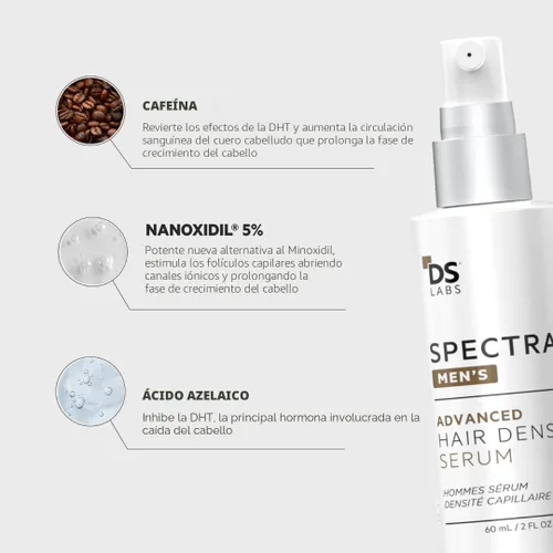 Vista 6 de DS Labs Spectral Suero para la Densidad Capilar Masculina (anteriormente Spectral.DNC-N), 60mL - Tratamiento Ligero de Uso Diario para un Cabello