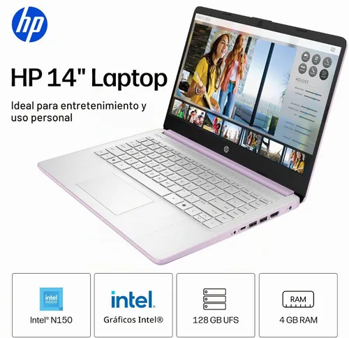 Vista 2 de HP Laptop Essential 2026 Edition, Intel CPU, 128GB de almacenamiento