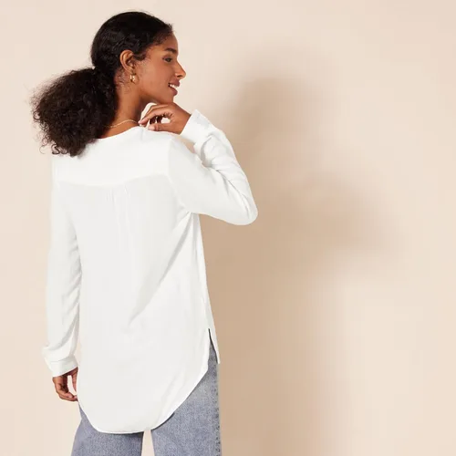 Vista 3 de Tienda Essentials - Blusa tejida de manga larga para mujer