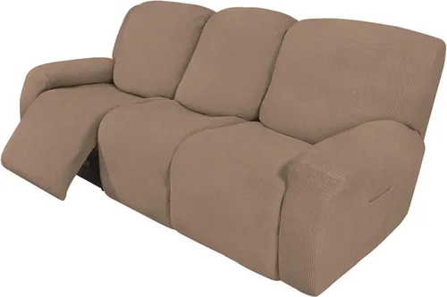 Vista 30 de Easy-Going Funda Elástica para Sofá Reclinable Cobertor de Sofá 4 Piezas Protector de Muebles Sofá Suave con Fondo Elástico Poliéster Spandex Tela