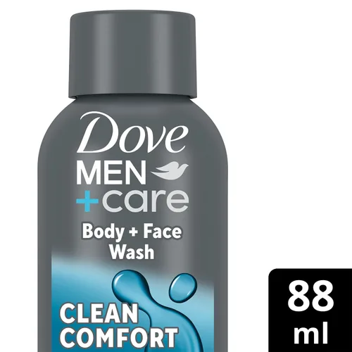 Vista 3 de Dove Men+ Care Body + Face Wash, Clean Comfort paquete de 6 – Fórmula de gel de ducha hidratante para una piel sana y suave, 3 onzas Ea