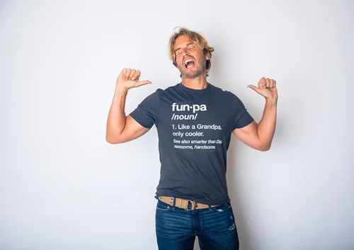 Vista 3 de Camiseta para hombre con diseño de tiburón y papá, linda y divertida, para la familia, para regalar a los chicos