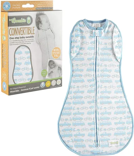 Vista 18 de Saco de bebé Woombie, convertible, fácil de usar, opción natural de abrazo, elástico, abrazable, tela transpirable
