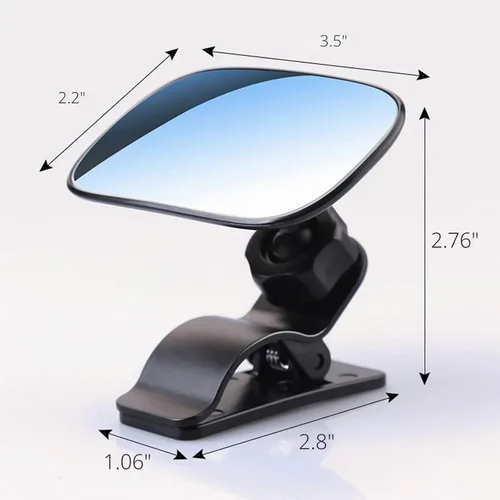 Vista 2 de Espejo retrovisor universal para interior de automóvil, espejo convexo de gran ángulo para bebé, espejos retrovisores con clip para ver a
