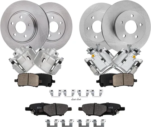 Vista 25 de Detroit Axle - 4 rotores de freno para Ford 1994-2004 Mustang, rotores de freno de disco delanteros y traseros 1995 1996 1997 1998 1999 2000 2001
