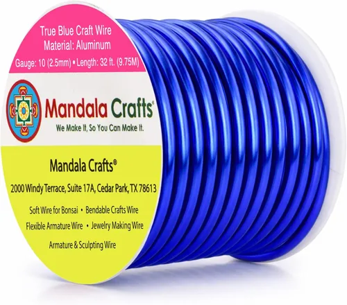 Vista 69 de Mandala Crafts - Alambre de aluminio anodizado de calibre 22 para hacer joyas - 137.2 m de alambre flexible surtido y coloreado - Doble para bonsái
