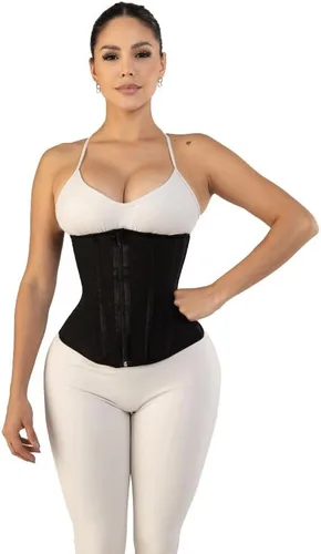 Vista 3 de Silueta Perfecta Faja de entrenamiento de cintura para mujer, Faja colombiana de reloj de arena, corsé de doble compresión en la cintura extrema.
