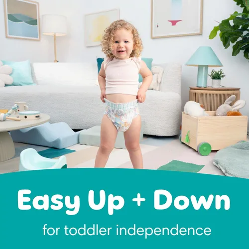 Vista 8 de Easy Ups - Pantalones de entrenamiento para niñas y niños, talla 4 (2T3T), 25 unidades, ropa interior de entrenamiento absorbente Bluey, hasta un