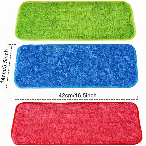 Vista 4 de Shappy Paquete de 3 almohadillas de microfibra reutilizables para mopa de rociador, almohadillas de limpieza para mopa húmeda y seca, almohadillas