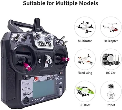 Vista 4 de Flysky FS-i6X - Transmisor RC de 6-10 (predeterminado 6) canales, 2.4GHz AFHDS con receptor FS-iA6B