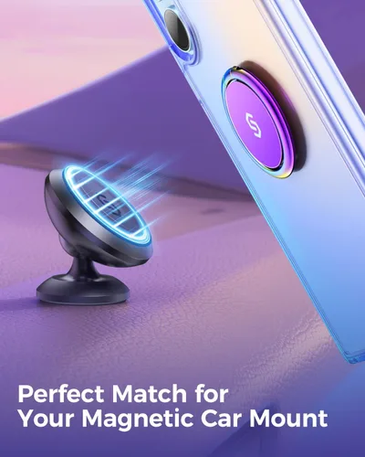 Vista 6 de Syncwire Soporte adhesivo para anillo de teléfono, rotación de 360°, soporte de anillo de dedo para teléfono celular, agarre de metal pulido
