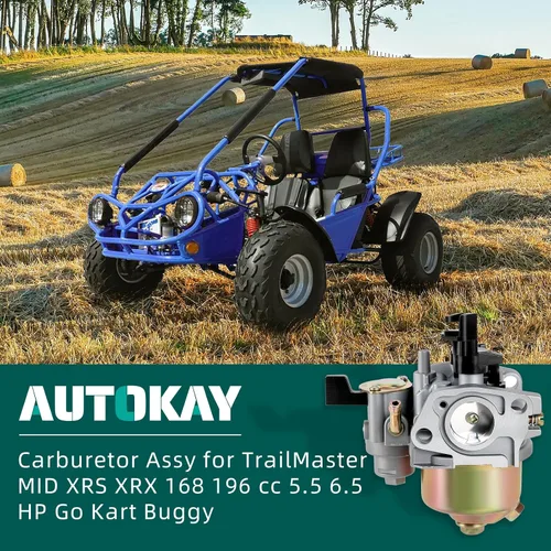 Vista 4 de AUTOKAY 13624001 Carburador Carb Assy para TrailMaster MID XRS XRX 168cc 196cc 5.5 6.5 HP MOTORS Go Kart Buggy LCT CMXX 136CC Motor de gasolina