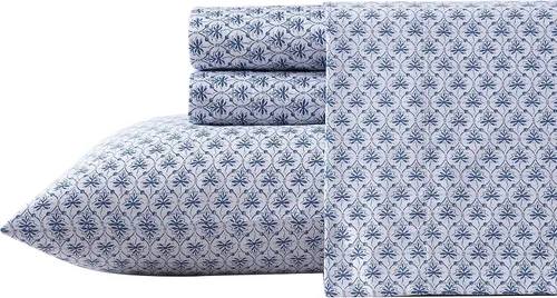 Vista 32 de Laura Ashley - Juego de sábanas individuales con sábana bajera y funda de Bettinas Blooms Rojo