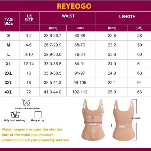 Vista 6 de REYEOGO Entrenador de cintura para mujer, corsé con control de abdomen, chaleco posparto para moldear el cuerpo, faja deportiva, faja moldeadora