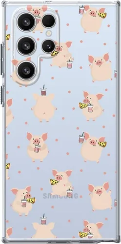 Vista 14 de Blingy's Funda para Samsung Galaxy S24 Ultra, para mujeres y niñas, diseño de abejas divertidas de moda, lindo estilo de animal, transparente