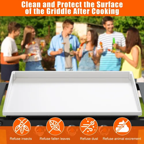 Vista 2 de Funda de parrilla de silicona para Blackstone - 28 pulgadas de cobertura verdadera y completa, resistente, apta para alimentos, protectora