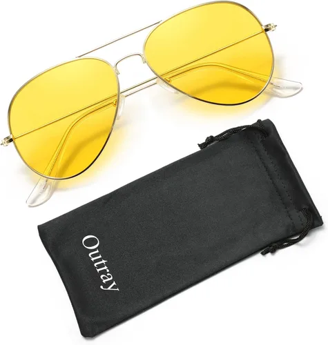 Vista 8 de Gafas de aviador Outray unisex, con visión nocturna, polarizadas