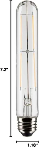 Vista 2 de Satco Bombilla LED E26 de 8 W, 3000 K, clasificación de 15000 horas, regulable