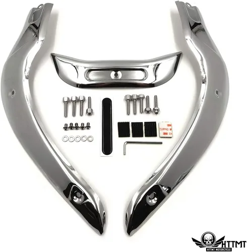 Vista 2 de HongK - Parabrisas cromado compatible con 04-13 H-D CVO Road Glide Ultra FLTR