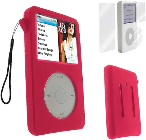 Vista 7 de para Funda iPod Classic, Funda de silicona para Apple iPod Classic 6ª 7ª 80GB, 120GB delgada 160GB y iPod Video 5ª 30GB + Protector de pantalla
